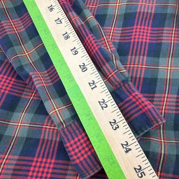 Polo Ralph Lauren Elliott Large Plaid Cotton Button Down Shirt Red Blue Green - Picture 8 of 9